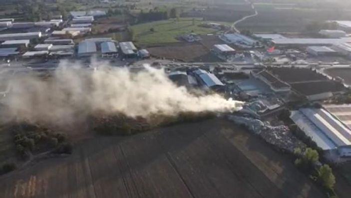Bursa'da geri dönüşüm fabrikasında yangın