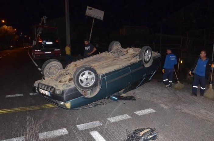 Aydın'da iki otomobil çarpıştı