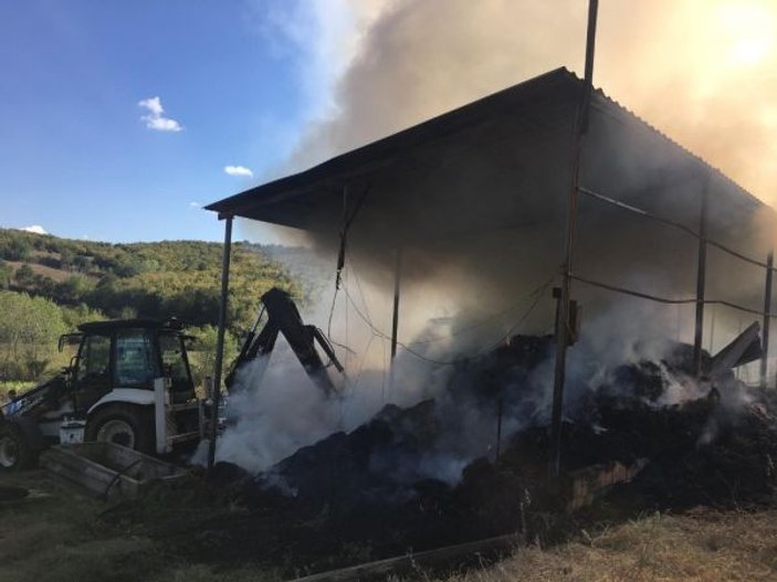 Tekirdağ'da tamir sırasında çiftlikte yangın çıktı