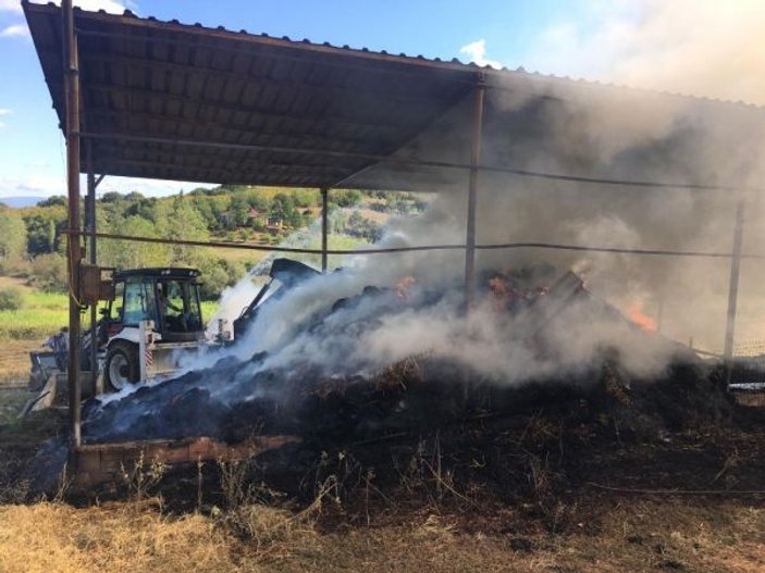 Tekirdağ'da tamir sırasında çiftlikte yangın çıktı