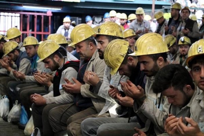 Maden işçileri Mehmetçik için dua edip kurban kesti