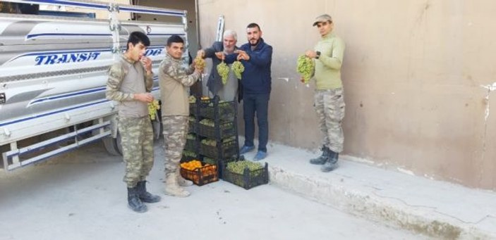 Suriye sınırındaki vatandaşlardan Mehmetçiğe meyve ikramı -5