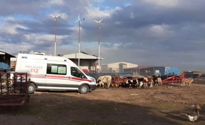 Çiftlikte çıkan yangın büyümeden kontrol altına alındı -1