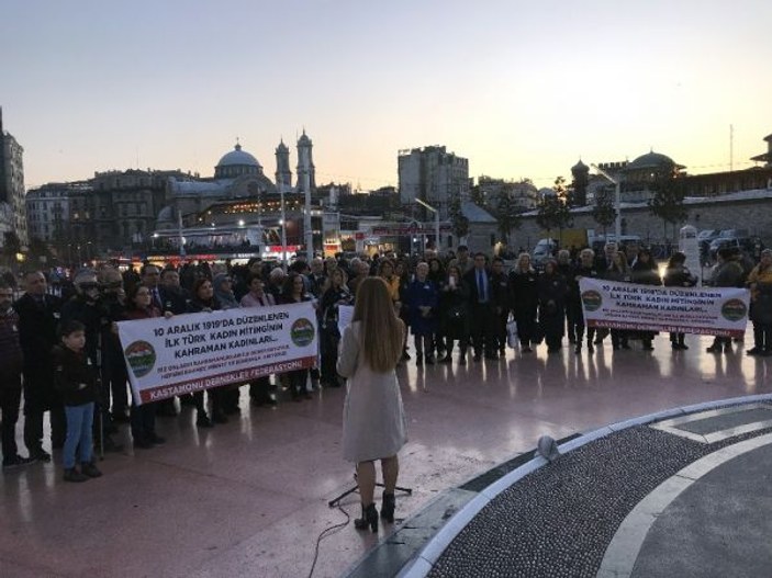 Türk tarihinin ilk kadın mitinginin yüzüncü yılı Taksim’de kutlandı -2