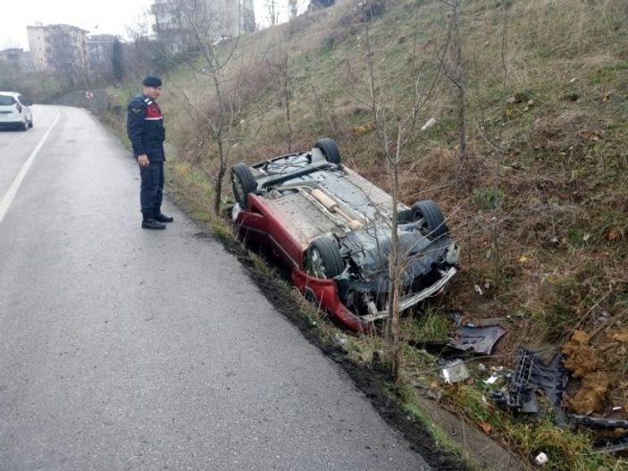 Samsun’da otomobil takla attı: 1 yaralı -2