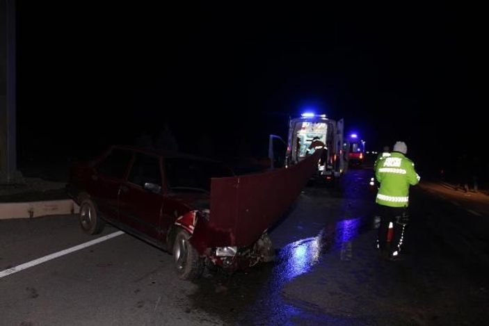 Manisa'da alkollü sürücü kaza yaptı