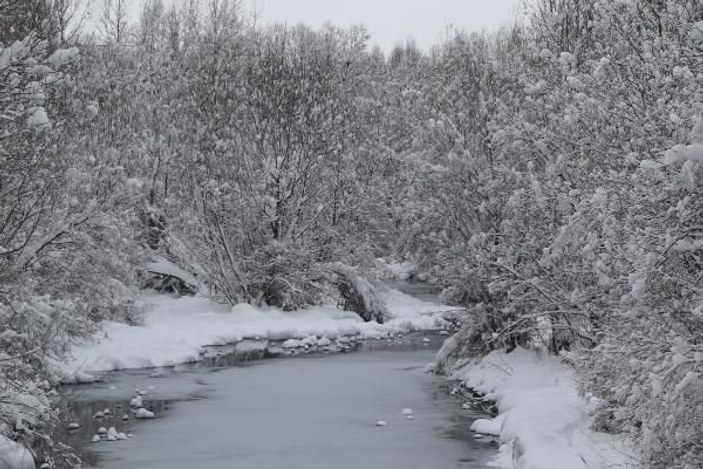Sivas'ta Kızılırmak buz tuttu, 280 yerleşim yerinin yolu kapandı -4