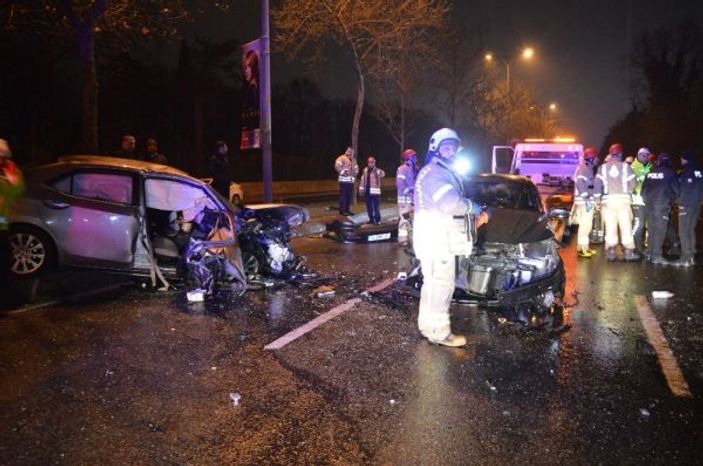 Sarıyer’de ters yönde giden alkollü sürücü kaza yaptı