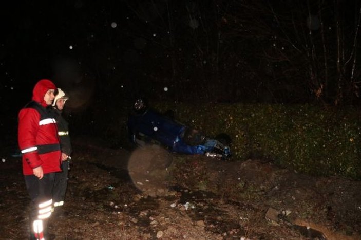 Zonguldak’ta otomobil takla attı: 3 yaralı -4