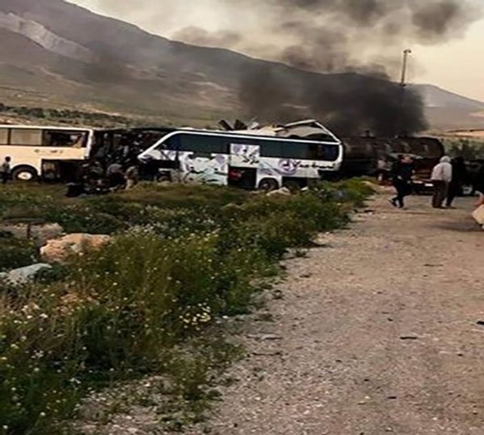 Şam’da yakıt tankeri ve yolcu otobüsleri çarpıştı: 30 ölü