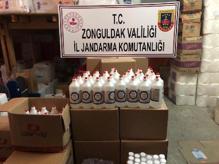 Zonguldak'ta 'sahte dezenfektan' operasyonu: 3 gözaltı -1