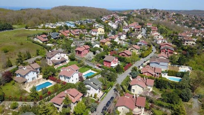 Koronavirüs nedeniyle Zekeriyaköy'de kiralık eşyalı evlere talep arttı (havadan fotoğraflarla)  -4