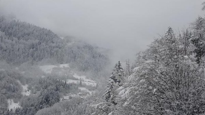 Doğu Karadeniz'in yükseklerinde kar yağışı -5