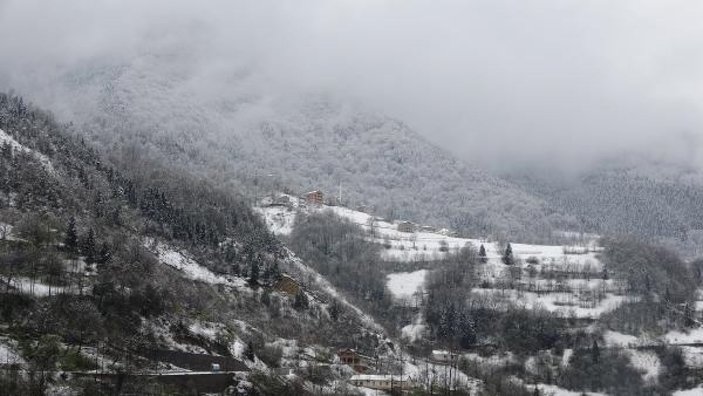 Doğu Karadeniz'in yükseklerinde kar yağışı -1