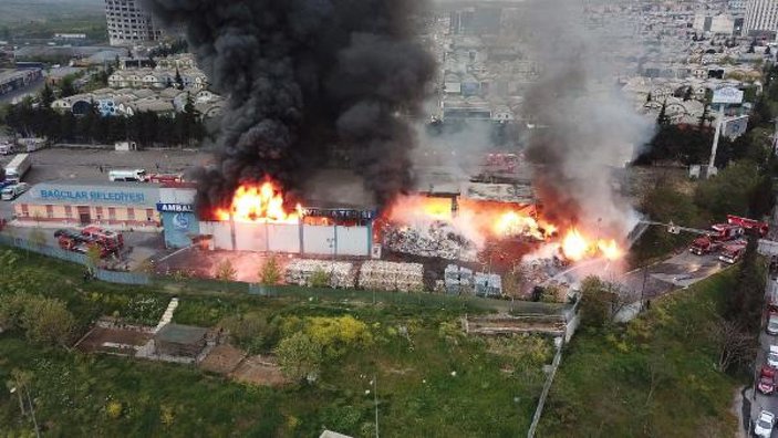 İSTOÇ'ta katı atık tesisi alev alev yanıyor (3) -4