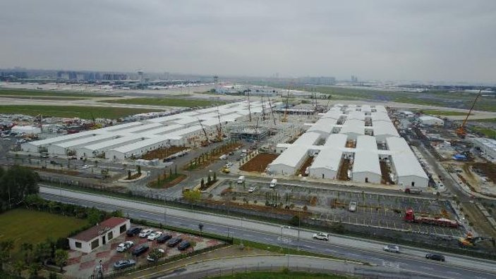 Atatürk Havalimanı'daki hastane inşaatında son durum havadan görüntülendi -9