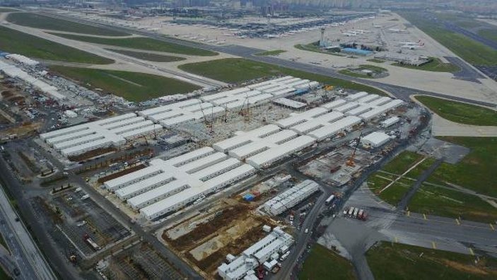 Atatürk Havalimanı'daki hastane inşaatında son durum havadan görüntülendi -3