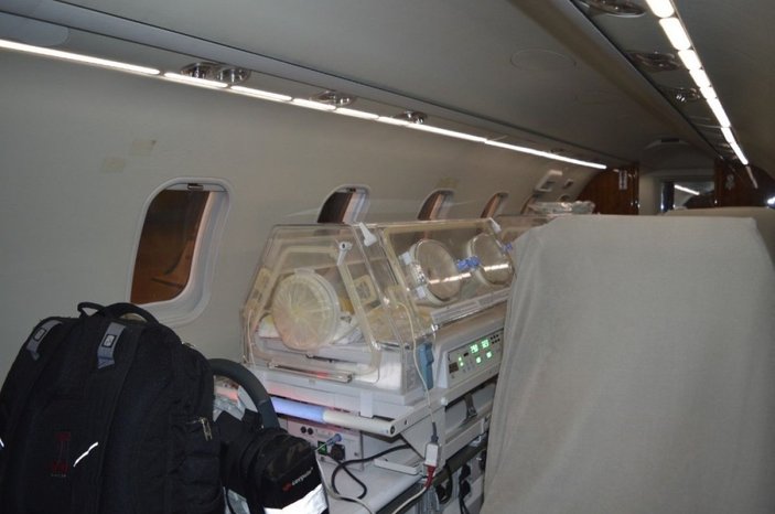 Ambulans uçak Ağrılı bebekler için havalandı