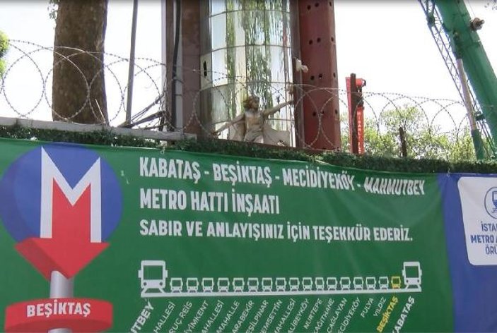 Beşiktaş Meydanı'ndaki Atatürk Anıtı kaldırılıyor -3