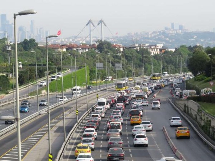 15 Temmuz Şehitler Köprüsü'nde trafik yoğunluğu -5