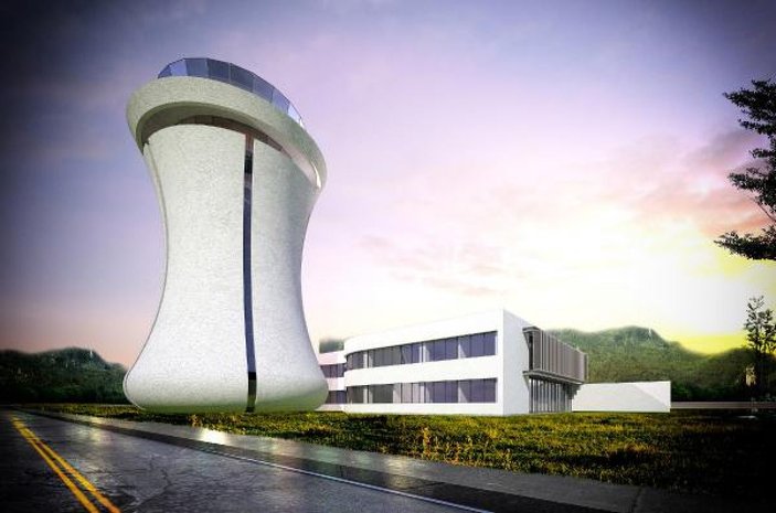 Rize-Artvin Havalimanı'nın yüzde 68'i tamamlandı; kulesi 'çay bardağı' figürü olacak -6