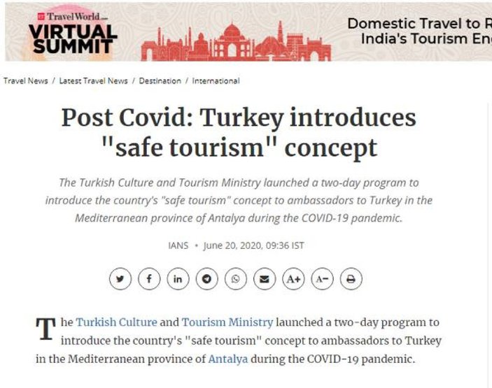 Antalya'da 'güvenli turizme' dünya basınından övgü -2