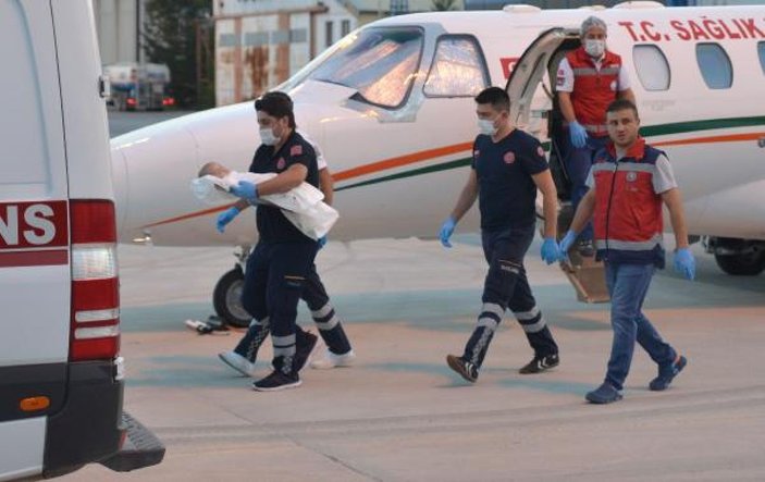 Kalp hastası bebek ambulans uçakla Ankara'ya getirildi -4