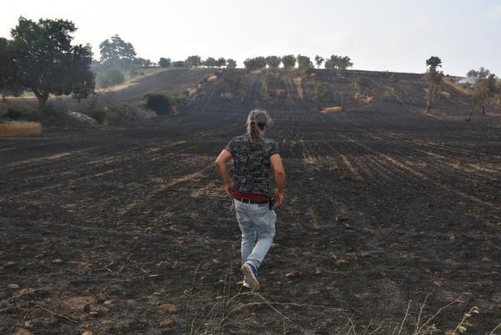 Gelibolu'da tarlaları yanan köylülerin üzüntüsü -2