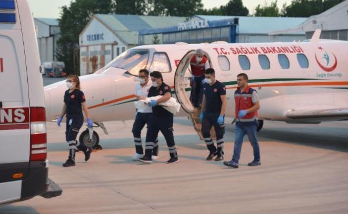 Kalp hastası bebek ambulans uçakla Ankara'ya getirildi -3