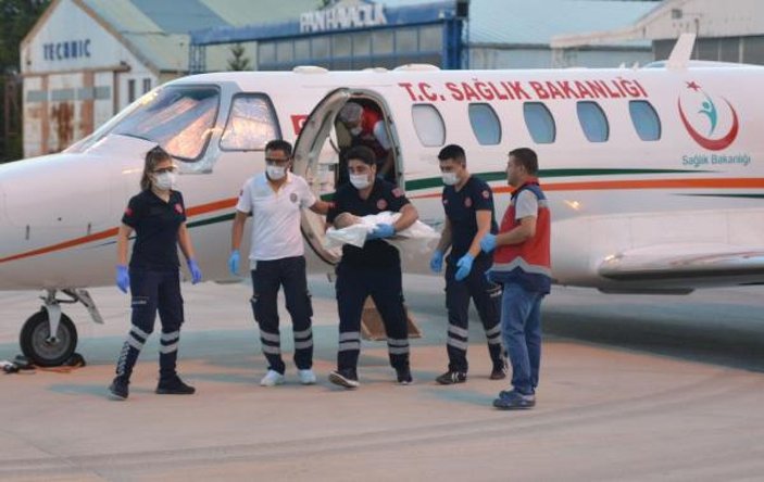 Kalp hastası bebek ambulans uçakla Ankara'ya getirildi -1