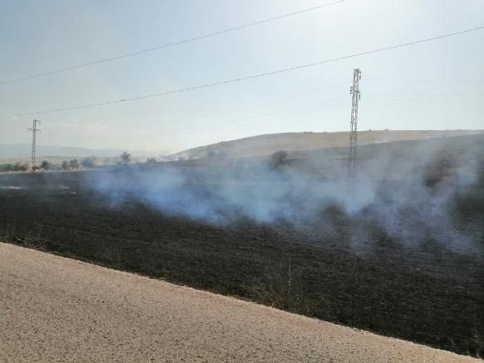 Konya'da tarla yangınında bir kişi hayatını kaybetti