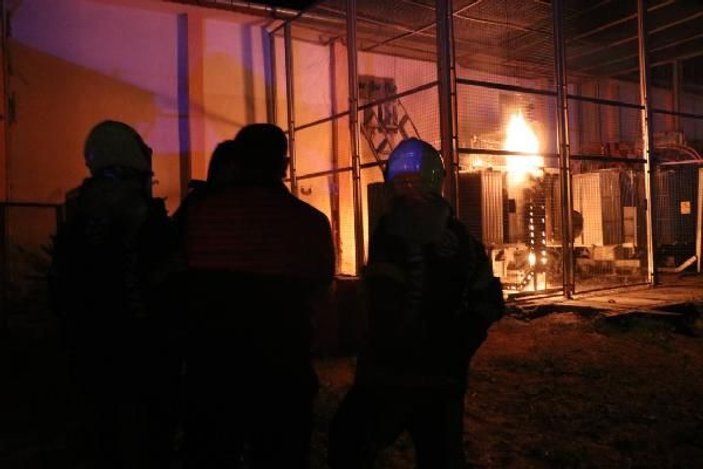 Trafoda çıkan yangın korkuttu; 7 mahallede elektrik kesildi -1