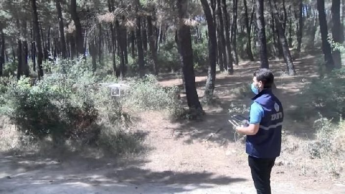 Aydos Ormanı'nda drone ile mangal denetimi yaptı -8