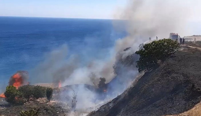 Silivri'de mangal yakan tatilci yangın çıkardı -2