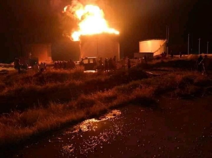 Musul’da petrol rafinerisinde yangın