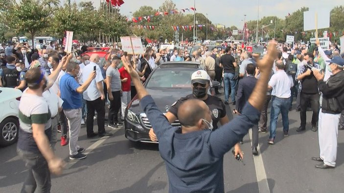 Ek fotoğraf // Taksici ve servisçilerden Saraçhane'de eylem  -3