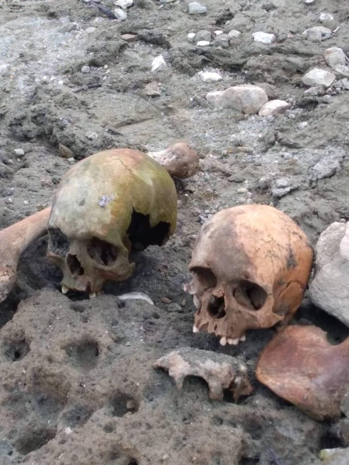 Çanakkale’de gölet havzasında kafatasları bulundu