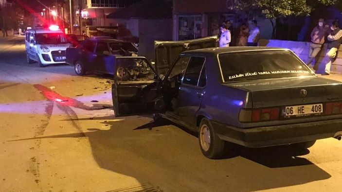 Kırıkkale'de alkollü ve ehliyetsiz sürücülerin kazası