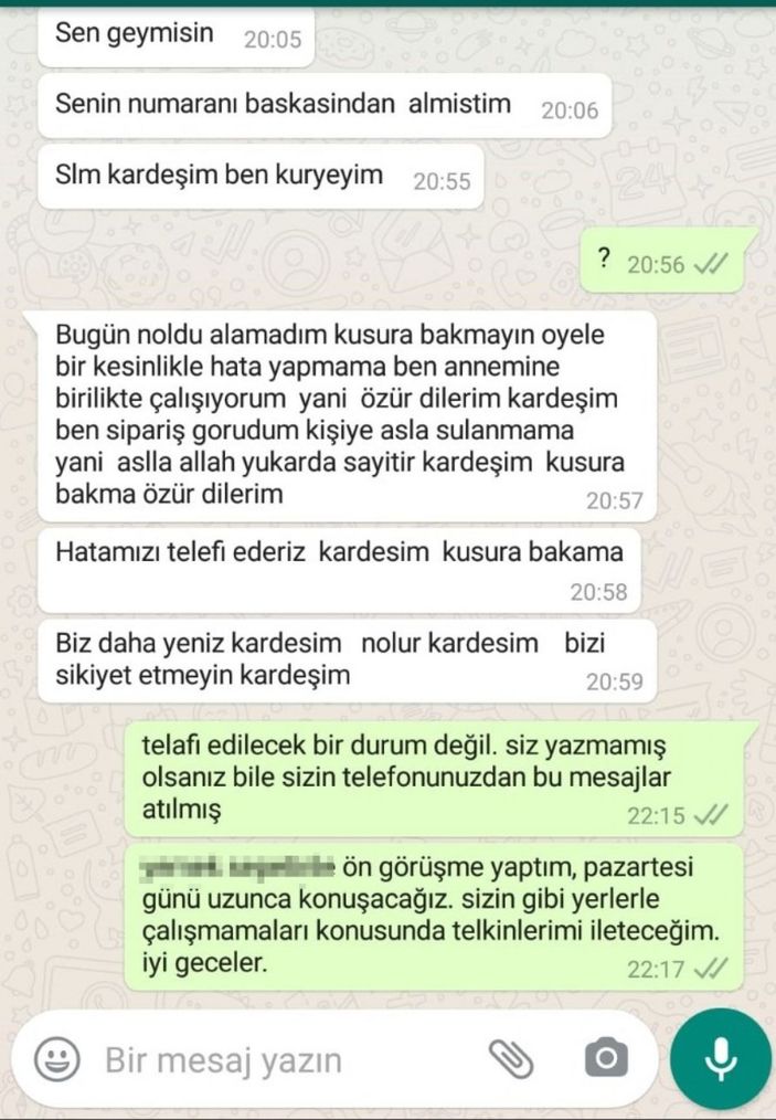 Yemek siparişi verdi, hemcinsi tarafından mesajla tacize uğradı -4