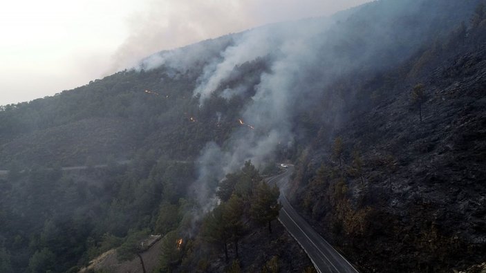 Anamur'daki orman yangınında 150 hektar alan zarar gördü -8