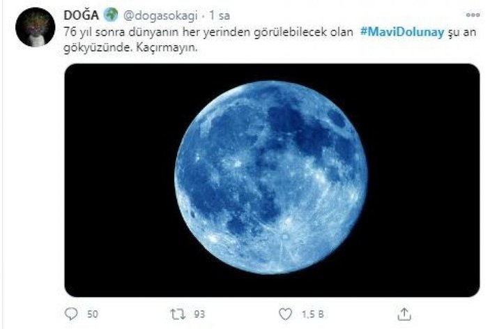 Türkiye'den Mavi Ay manzaraları