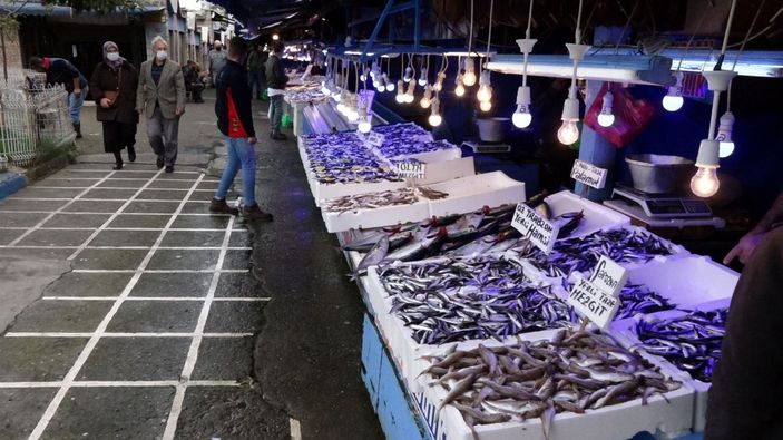 Trabzon'da tezgahlarda, palamudun yerini hamsi aldı -7