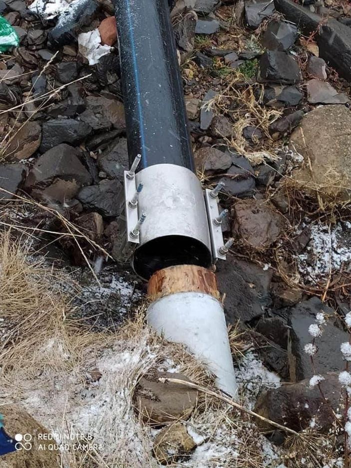 d Boruya odun tıkayıp, Göle ilçesini 3 gün susuz bıraktılar -2