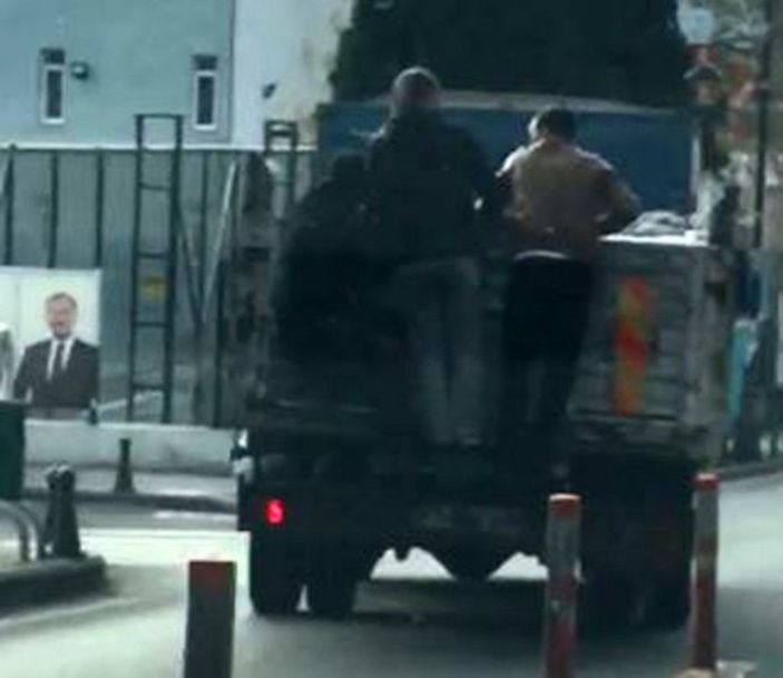 Kamyonet kasasında tehlikeli yolculuk -2