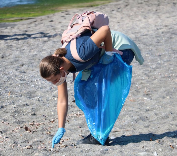 Alanya'da yerleşik yabancılar sahili temizledi -4