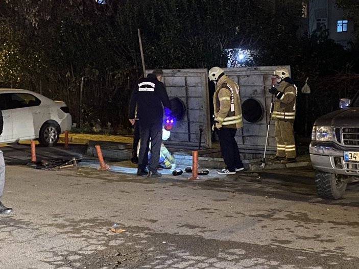 Maltepe'de çöp konteynerinden gelen kötü kokular paniğe yol açtı -1