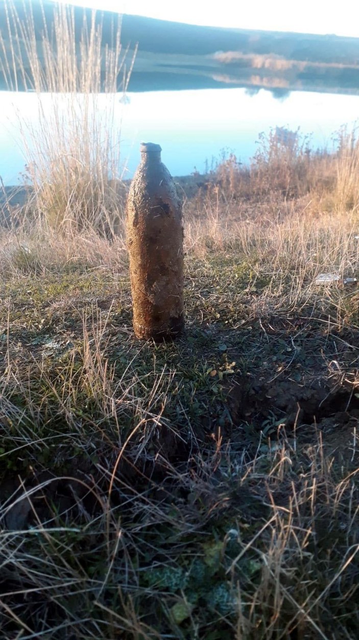 Edirne'de Balkan savaşlarından kalan top mermisi bulundu -1