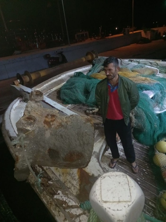 Bodrumlu balıkçıların ağına mayın takıldı