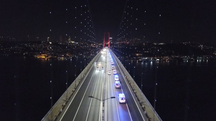 Ankara'dan yola çıkan 61 ambulans İstanbul'a geldi -9
