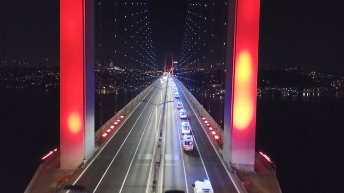 Ankara'dan yola çıkan 61 ambulans İstanbul'a geldi -8